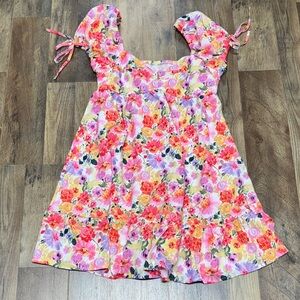 Floral Puff Sleeve Dress